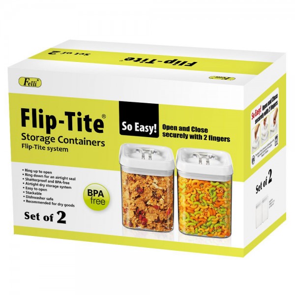 Felli-NLQ507A2-060-Flip-Tite-Container-2pc-x-(1.8L-61oz)-Capacity-2×1.8L-Size-2x(12.8×12.8×18.2Hcm)