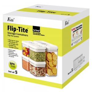 Felli-NLZU4A12-1-060-Flip-Tite-Container-5pc-set-Capacity-4x05.L-Size-4x(10.6x10.6x10.2Hcm)