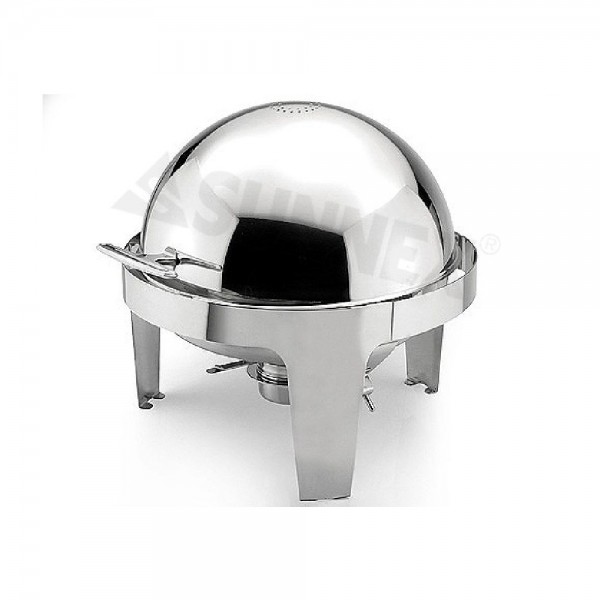 Sunnex-X32621-Stainless-Steel-Roll-top-Round-Chafer-Size-Dia-36cm-Capacity-6.8LTR-7.2U.S.QT